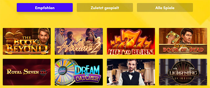 Hyperino Casino Spielangebot